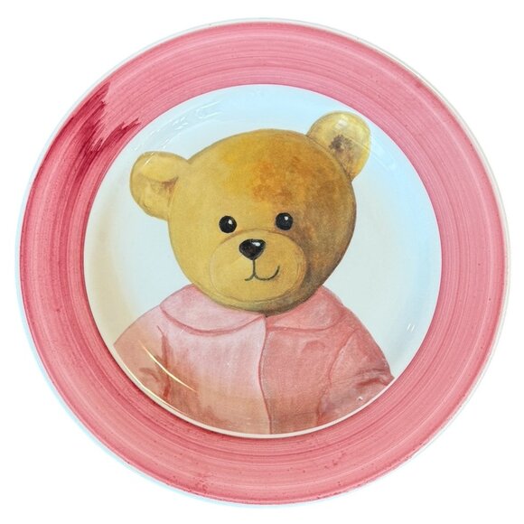 2 Vintage Italian Alimenti Teddy bear 8" plates - Picture 11 of 13